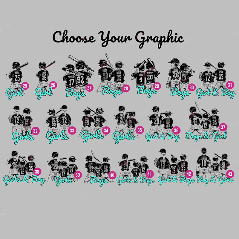 Personalized Baseball Mom Gameday Teacher Two Sided T-Shirt