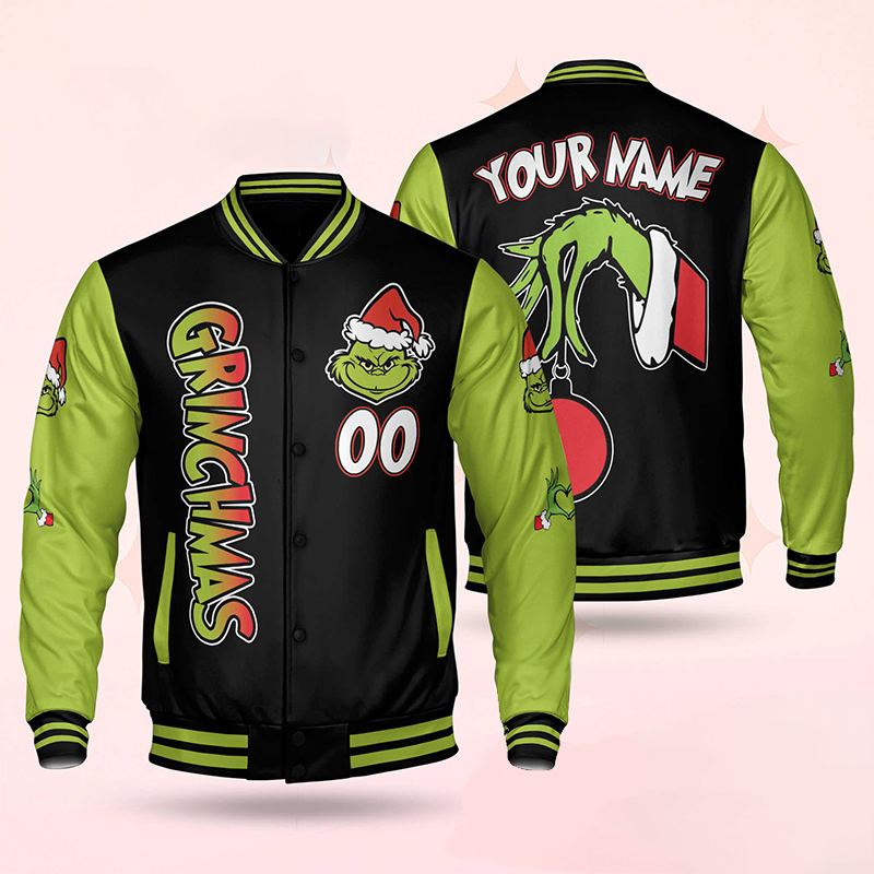 Personalized Merry Christmas Having Fun Teacher Baseball Jacket