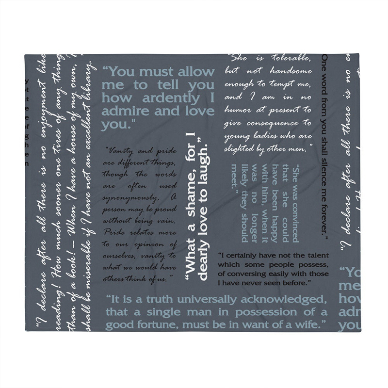 Pride And Prejudice Quotes Teacher Blanket