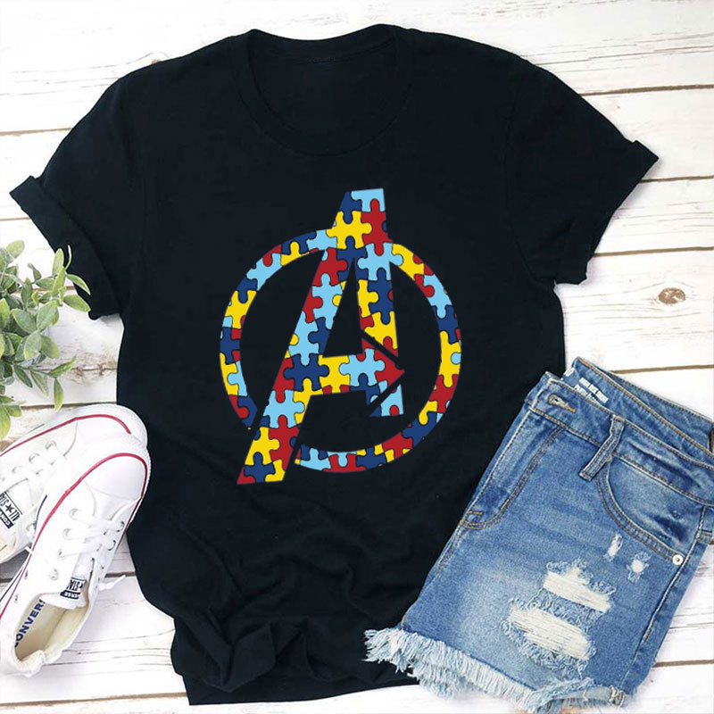 Super Hero Autism Teacher T-Shirt