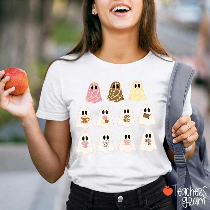 Сute Ghost Crew Conchas Halloween Teacher T-Shirt
