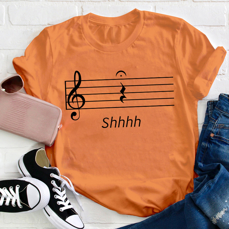 Music Quarter Rest Shh Teacher T-Shirt