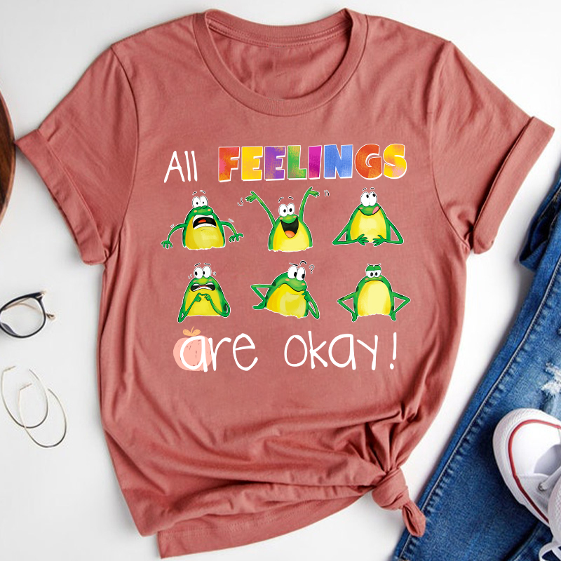 The Cute Expression On The Frog Is Funny Teacher T-Shirt