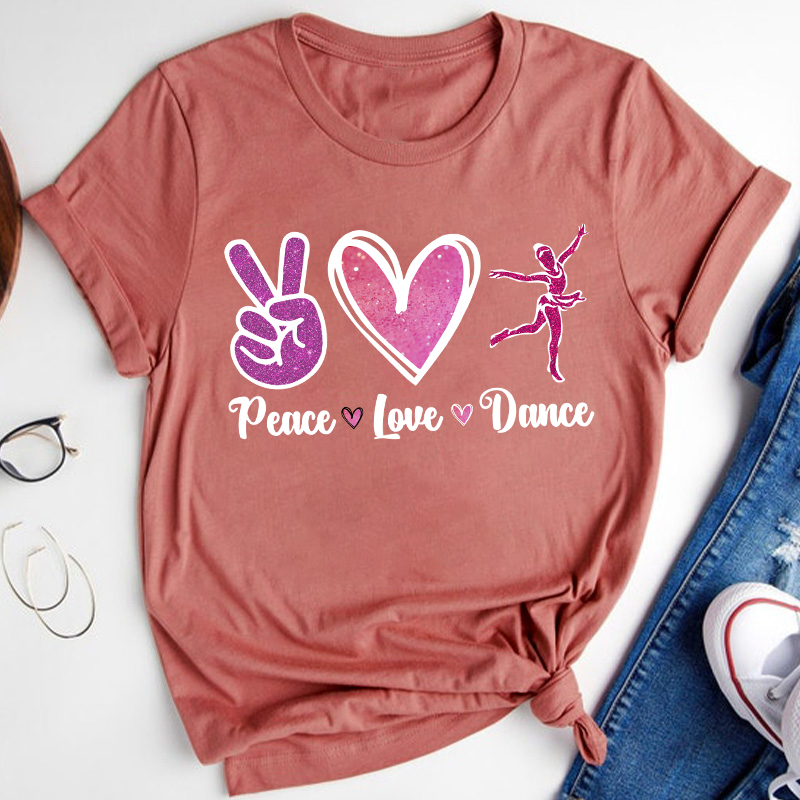 Peace Love And Dance Teacher T-Shirt