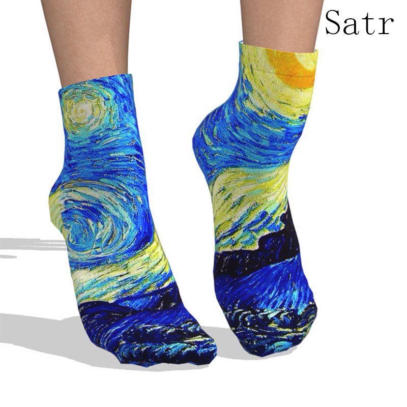 Art Famous Painting Printing Teacher Socks