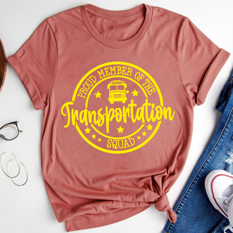 Proud Member Of The Transportation Squad Teacher T-Shirt