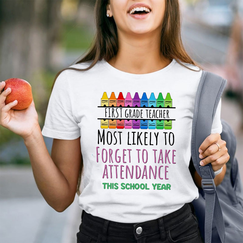 Personalized Most Likely To This School Year Teacher T-Shirt