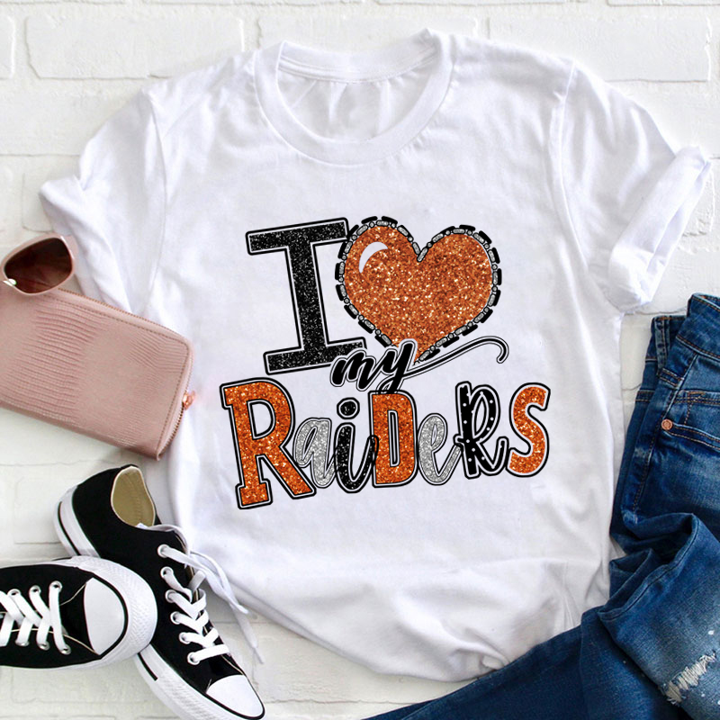 Personalized I Love My Team Team Spirit Teacher T-Shirt