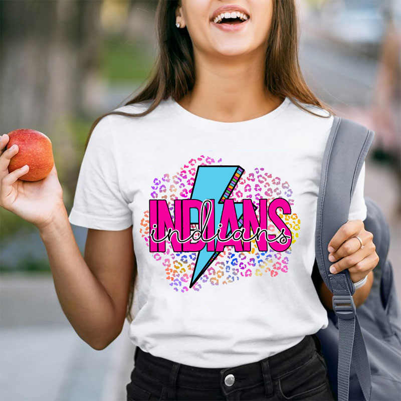 Personalized School Mascot Double Font Design Teacher T-Shirt