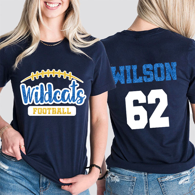 Personalized  Mascot And Name Go Warriors Teacher Two Sided T-Shirt