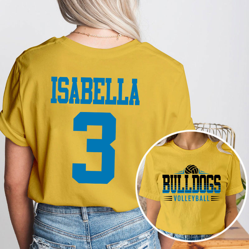 Personalized Mascot And Sport Go Game Day Teacher Two Sided T-Shirt