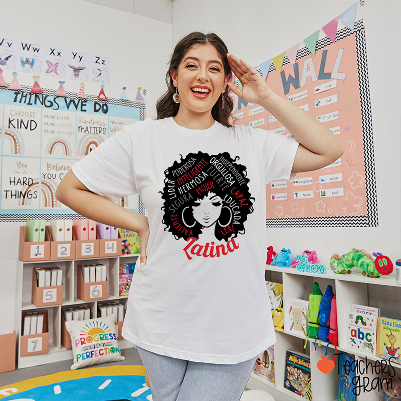 Poderosa Inteligente Hermosa Latina Spanish Teacher T-Shirt