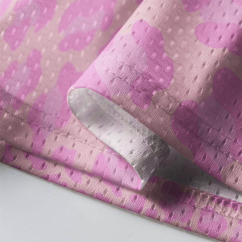 Personalized Team Name And Number Pink Leopard Teacher Mesh Jersey