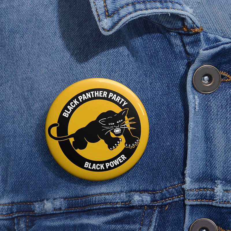 Black Panther Party Black Power Teacher Pinback Button
