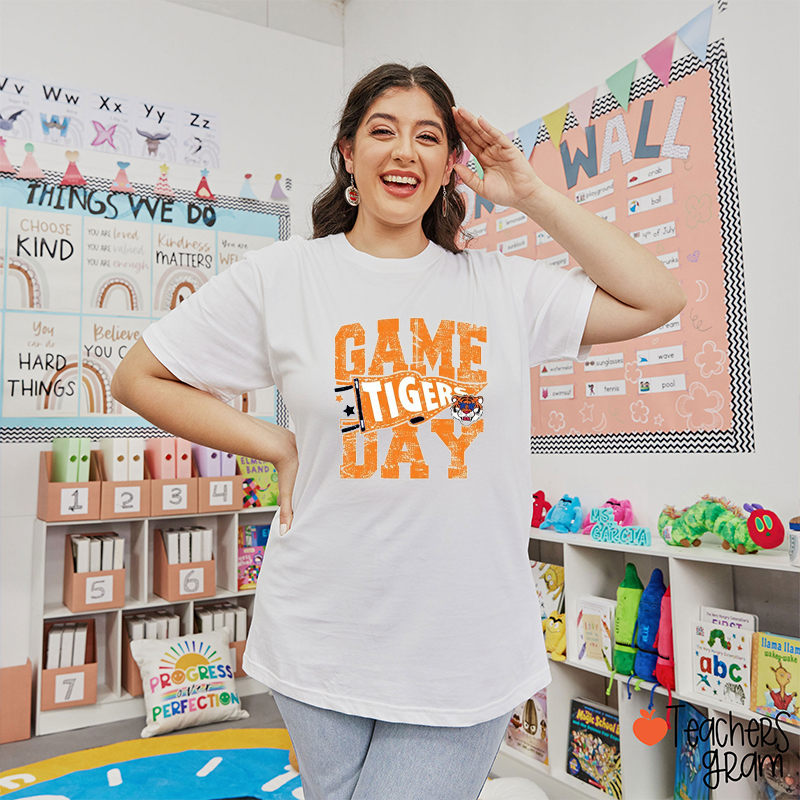 Personalized Mascot Game Day School Spirit Teacher T-Shirt