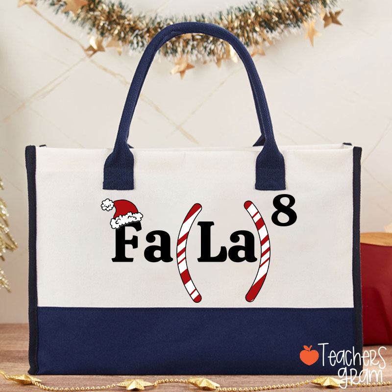 Fala Fun Numbers Christmas Teacher Cotton Tote Bag