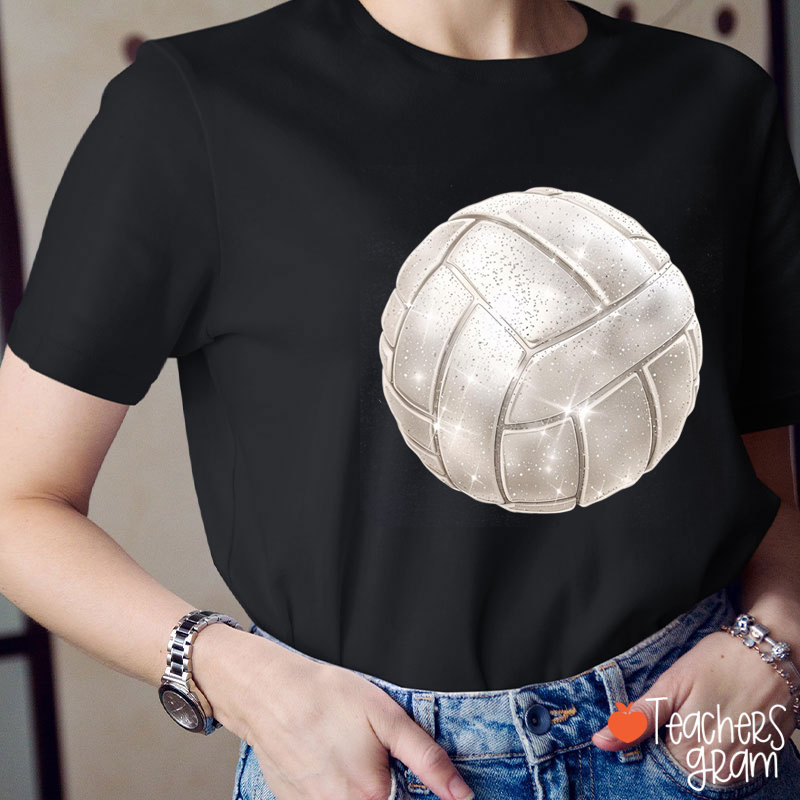 Personalized Sport Glitter Teacher T-Shirt
