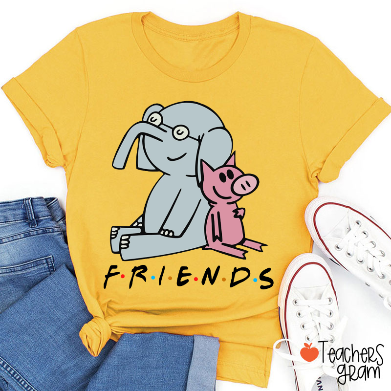 Elephant Good Friends Teacher T-Shirt