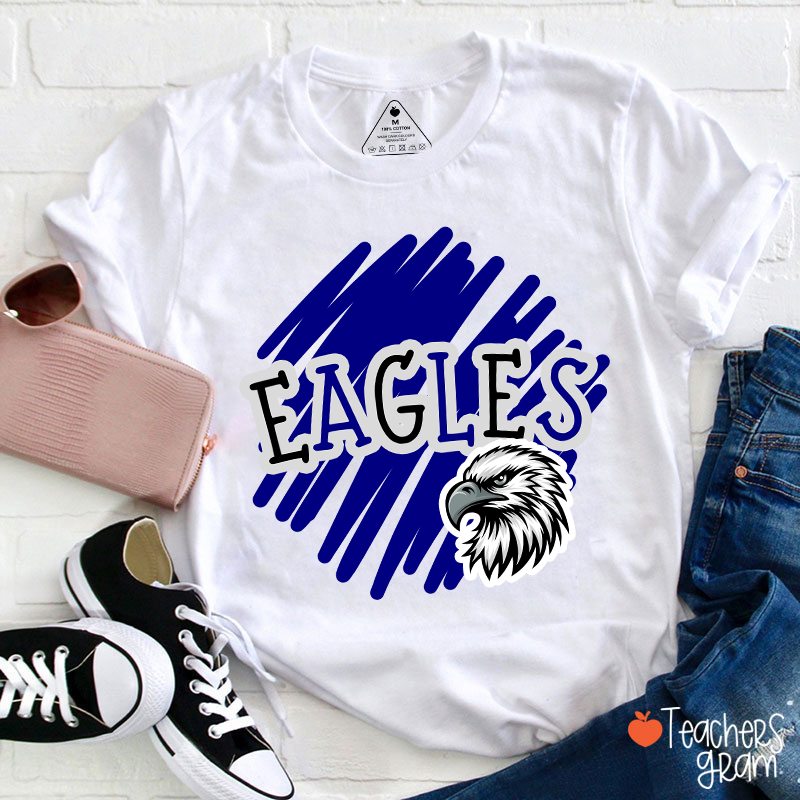 Personalized Mascot Graffiti School Spirit Teacher T-Shirt