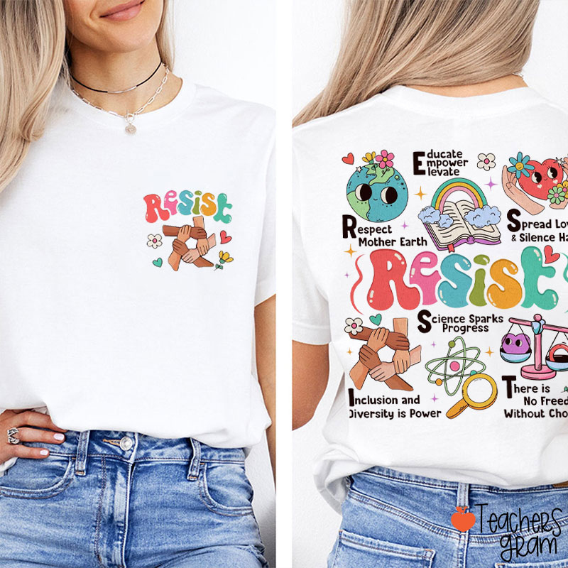 Respect Mother Earth Teacher Two Sided T-Shirt