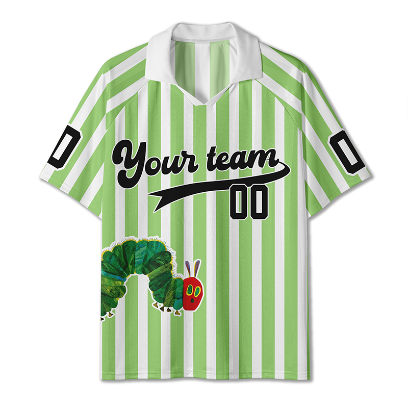 Personalized Team Name And Number Cute Caterpillar Teacher Collar Jersey