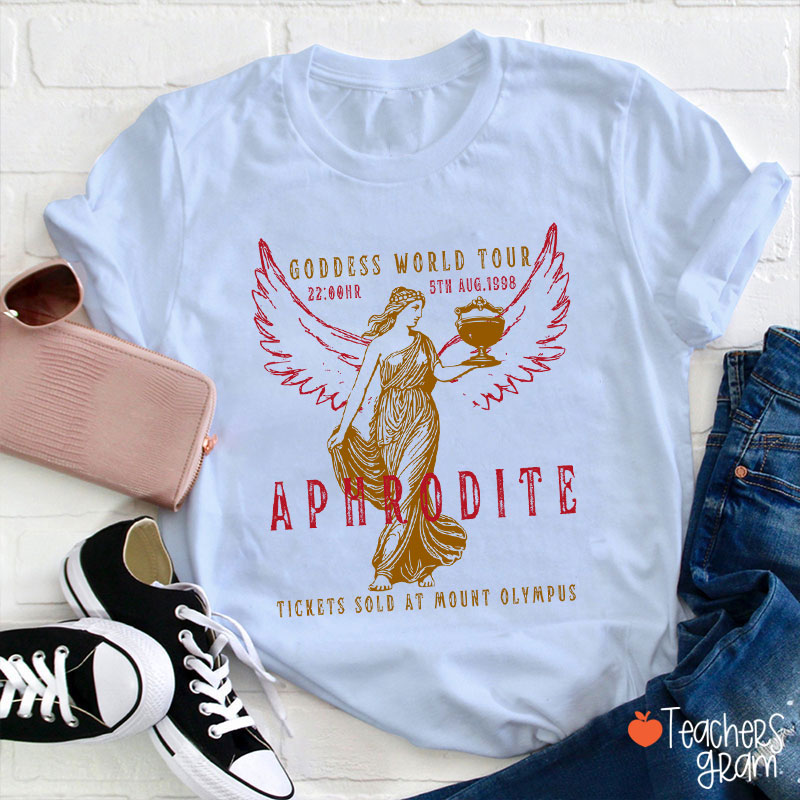 Aphrodite Goddess World Tour Teacher T-Shirt