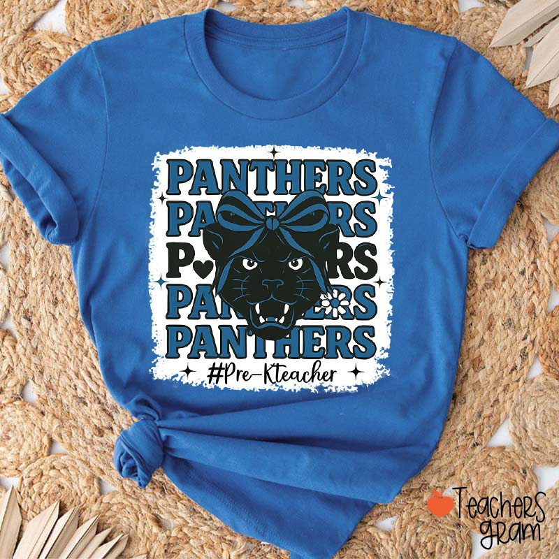 Personalized Mascot Cute Bow School Spirit Teacher T-Shirt