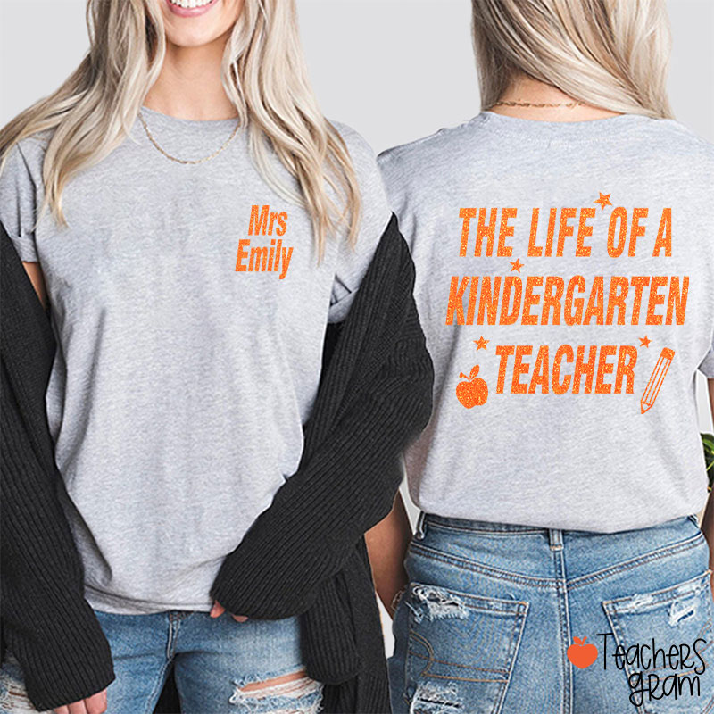Personalized Name And Grade In My Showgirl Era Teacher Two Sided T-Shirt