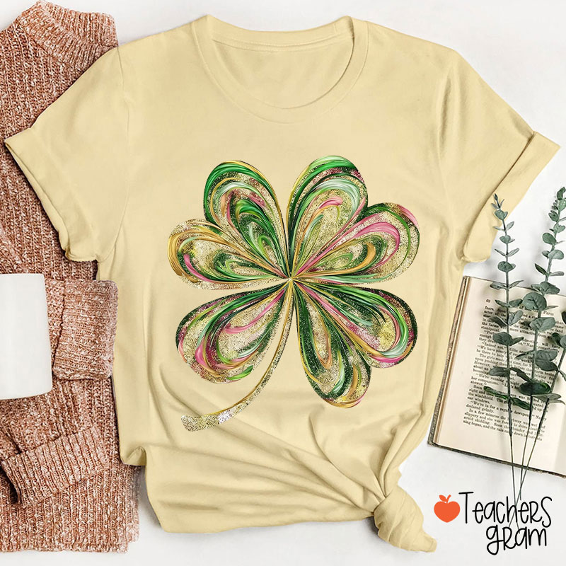 Retro Shamrock Teacher T-Shirt