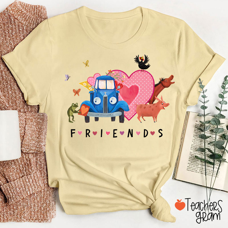 Friends Happy Valentine's Day Teacher T-Shirt