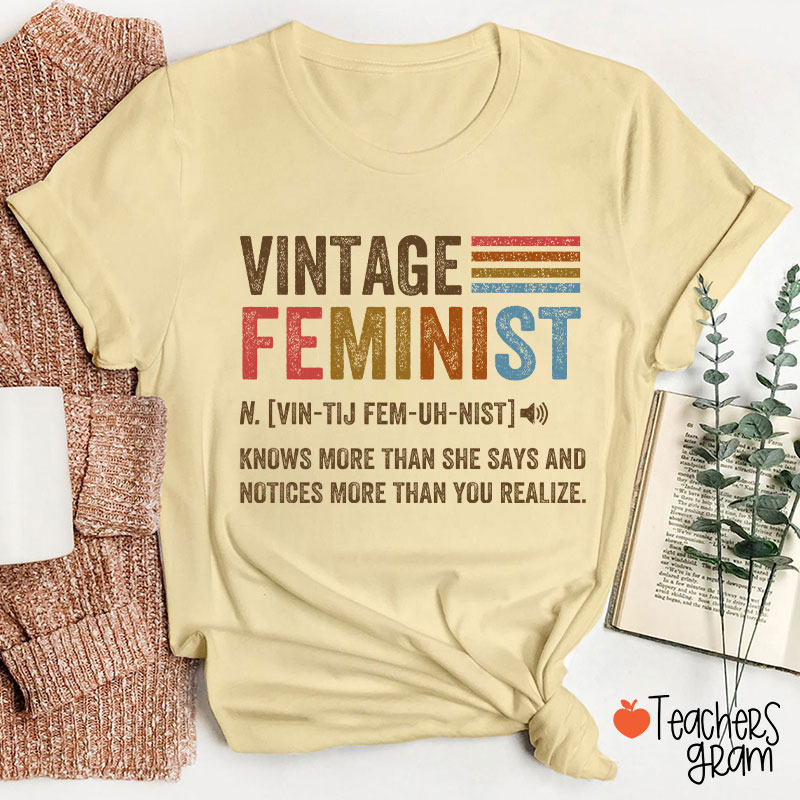 Vintage Feminist Teacher T-Shirt