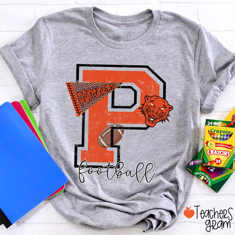 Personalized Mascot And Sport Pennant School Spirit Teacher T-Shirt