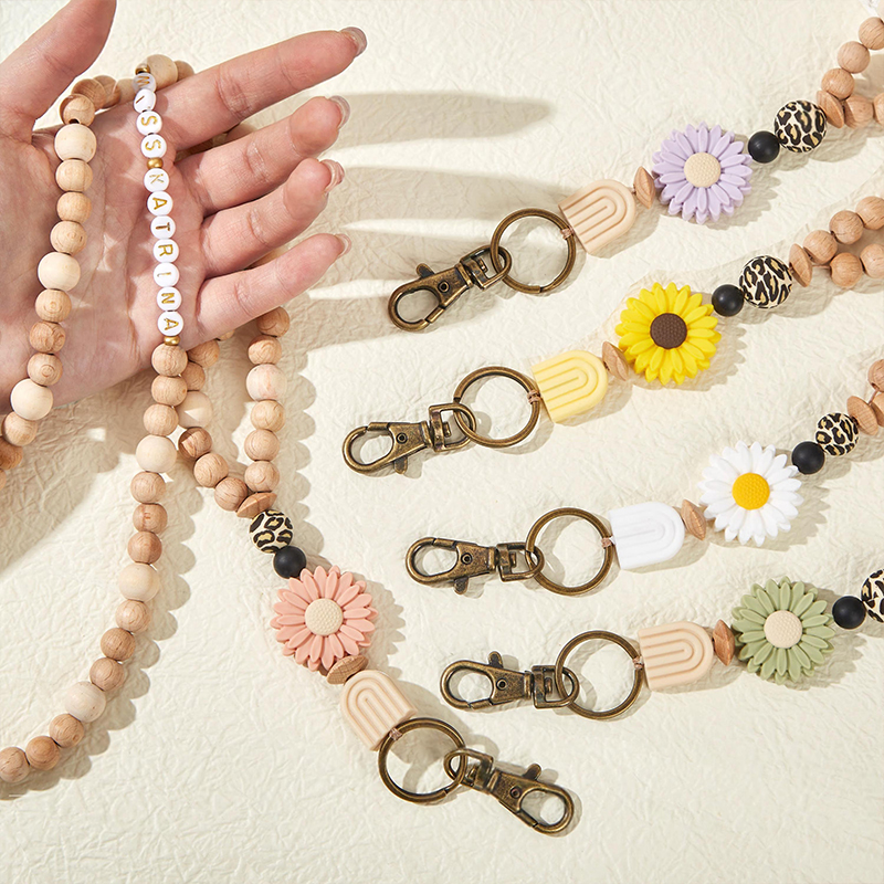 Personalized Name Daisy Teacher Lanyard