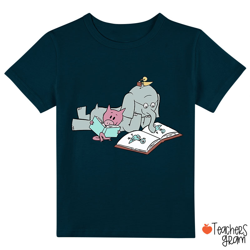 The Elephant And The Little Pig Read Together Class T-Shirt