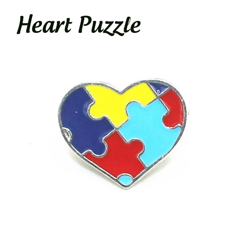 Autism Color Puzzle Teacher Pin