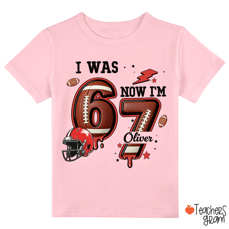 Personalized I Was 6 Now I'm 7 Basketball Class T-Shirt