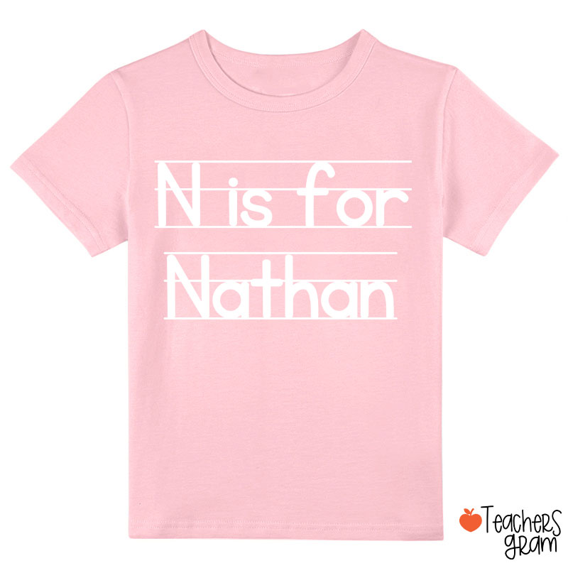 Personalized N Is For Nathan Kids T-Shirt