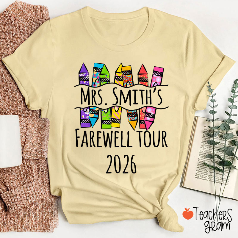 Personalized Farewell Tour Officially Retirement Teacher T-Shirt