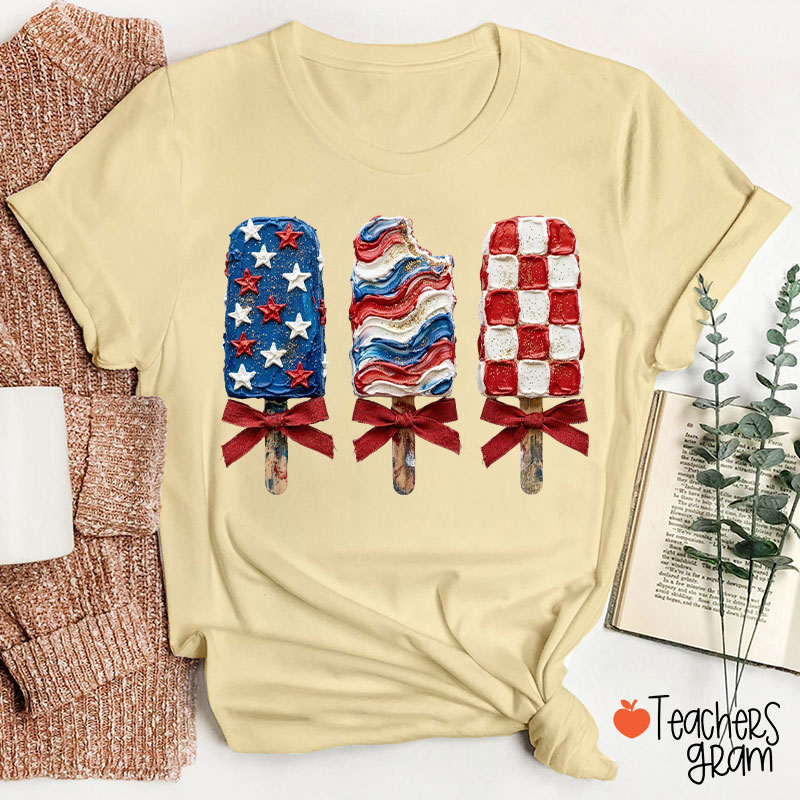 Patriotic Popsicle Teacher T-Shirt