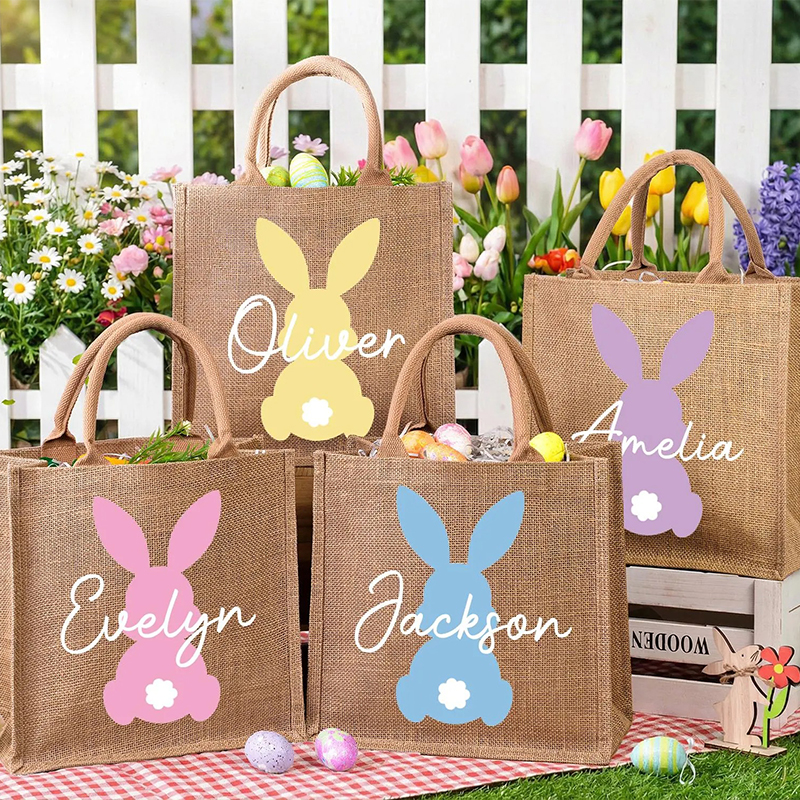 Personalized Easter Bunny Tote Bag