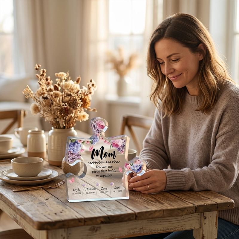 Personalized 1cm Acrylic Puzzle Ornament