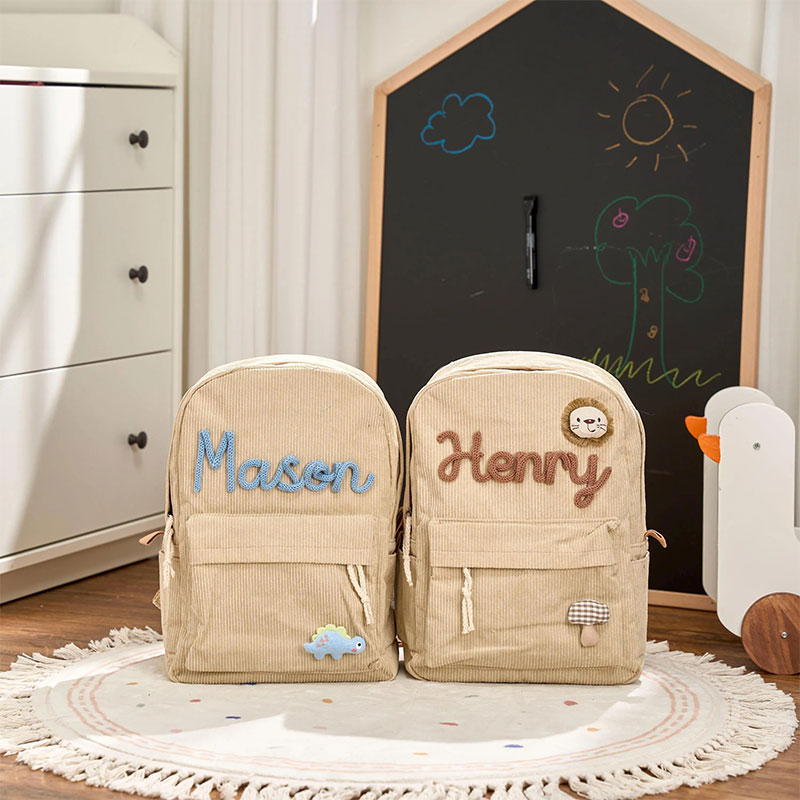 Personalized Corduroy Teacher Backpack