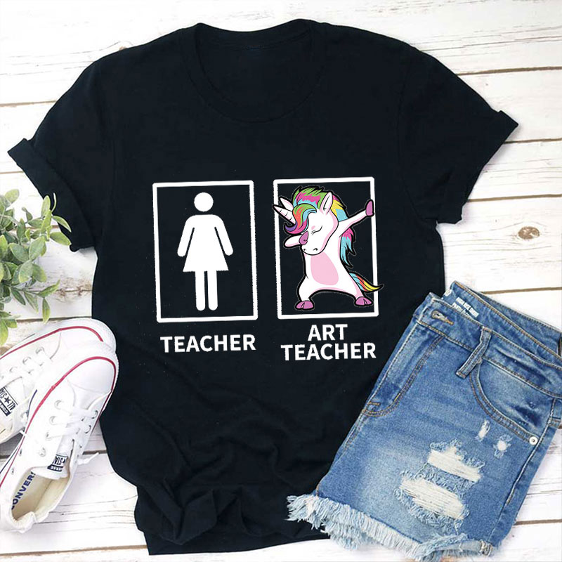 Funny art shops teacher t shirts