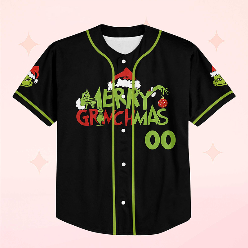Personalized Name And Number Merry Christmas Mean Guy Teacher Baseball Jersey