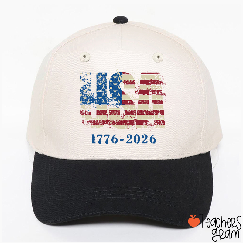 USA 1776-2026 Teacher Baseball Cap