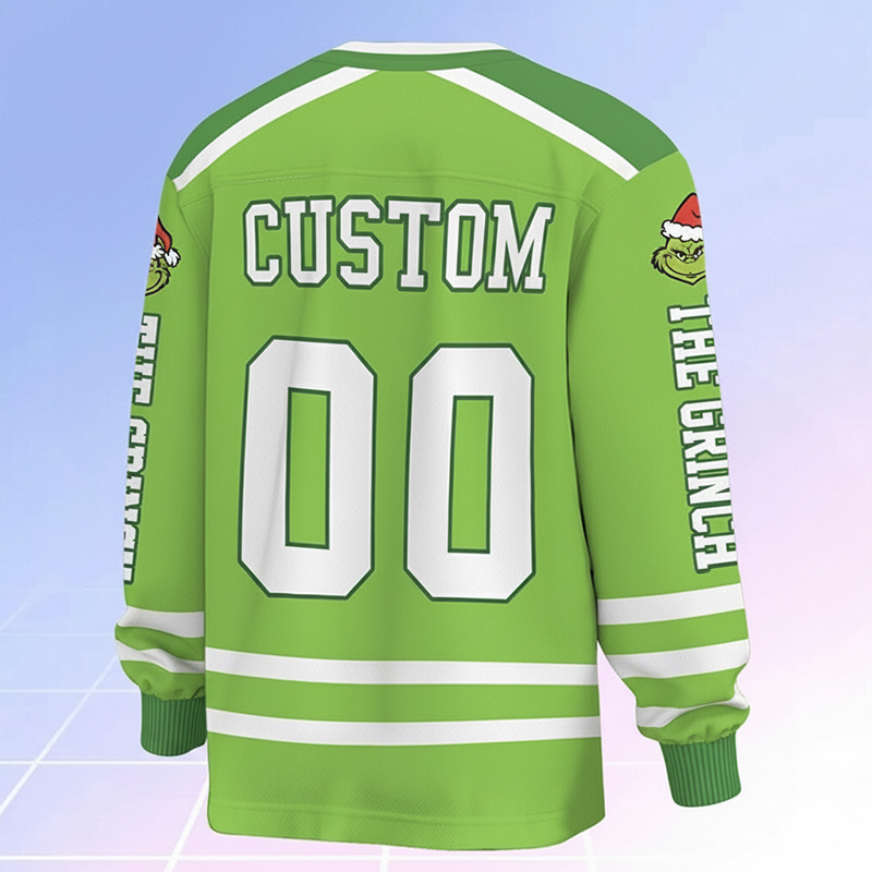 Personalized Name And Number The Green Hand Teacher Long Sleeve Jersey