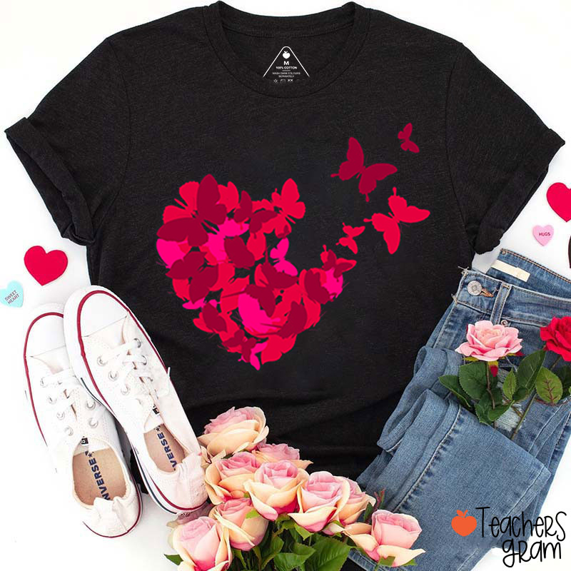 Love Butterfly Teacher T-Shirt