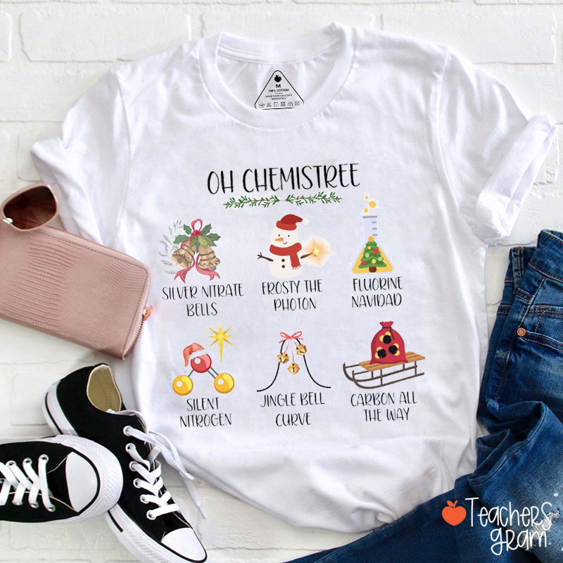 Oh Chemistree Christmas Teacher T-Shirt