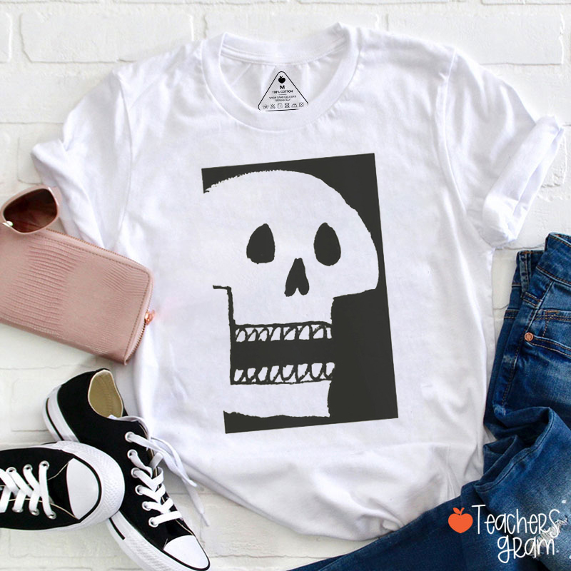 Funny Skull Teacher T-Shirt