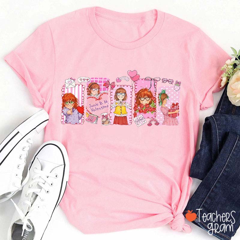 Be Mine Valentine Junie B Teacher T-Shirt